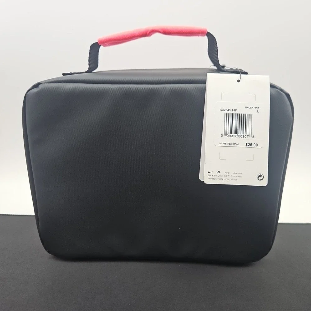 Nike Just Do It Bumper Sticker Fuel Pack Lunch Box‎ Insulated Bag Black Pink New